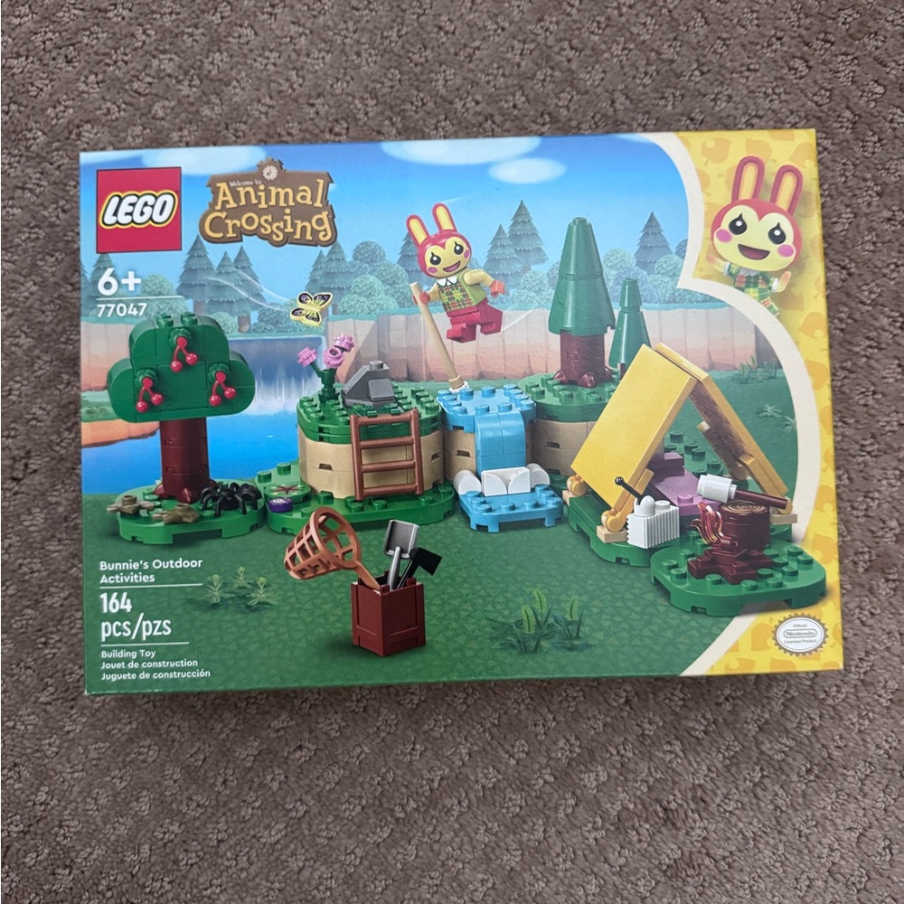 LEGO Animal Crossing Bunny's Adventure Set with Green and Blue